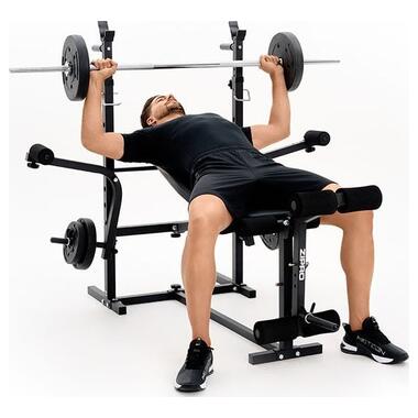 Лавка під штангу з партою, пресом для ніг та пресом для розводки Zipro Ripped (5902659842879) фото №4