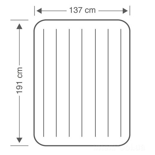 Надувний матрац полуторний Intex 64758-2, 137 x 191 x 25 см, з двома подушками, насосом фото №9