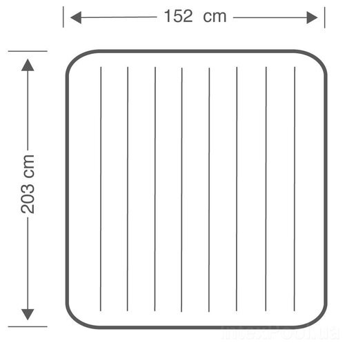 Надувний двомісний матрац Intex 64759-3 152 х 203 х 25 см з насосом, наматрацником, подушками Синій фото №8