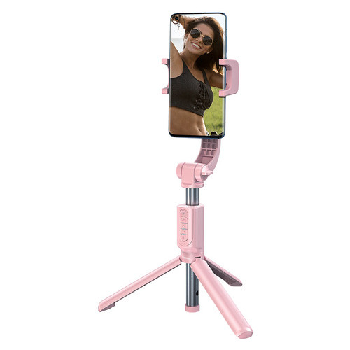 Монопод-штатив Baseus Lovely Uniaxial Bluetooth Folding Stand Selfie Stabilizer Pink SULH-04 фото №1