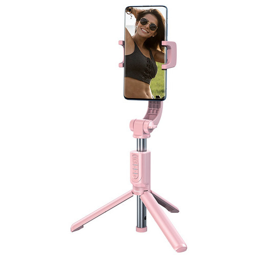 Монопод-штатив Baseus Lovely Uniaxial Bluetooth Folding Stand Selfie Stabilizer Pink SULH-04 фото №2