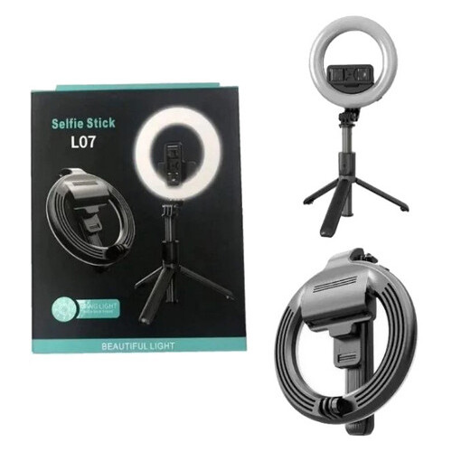 Лампа для селфи на штативе Ukc Selfie stick L07 LED 3 режима свечения (ZE35014630) фото №4