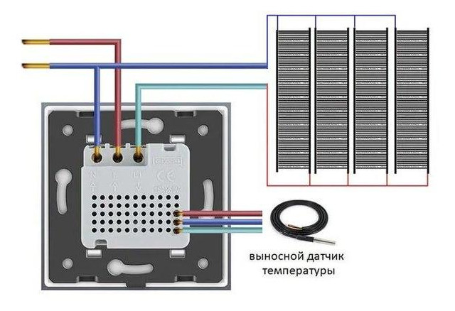 Терморегулятор сенсорний Livolo для електричної теплої підлоги з датчиком білий (VL-C701TM2-11) фото №5