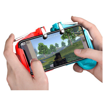 Ігровий геймпад тригер Lesko AK16 Red Blue мобільний джойстик для ігор на смартфоні фото №5