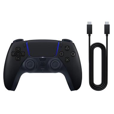 Геймпад Sony Playstation DualSense Bluetooth PS5 Midnight Black (USB-C кабель) (1000051651) фото №2