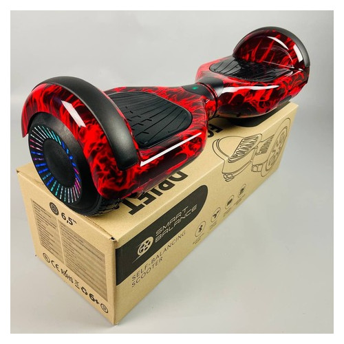 Гироборд Smart Balance Wheel 6.5 Красное пламя Premium Самобаланс | LED | Bluetooth фото №1