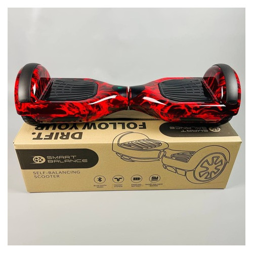Гироборд Smart Balance Wheel 6.5 Красное пламя Premium Самобаланс | LED | Bluetooth фото №4