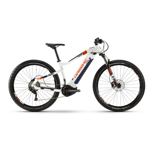 Электровелосипед Haibike Sduro HardNine 5.0 i500Wh 10 s. Deore 29 рама L бело-оранжево-синий 2020 фото №1