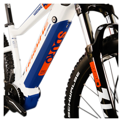 Электровелосипед Haibike Sduro HardNine 5.0 i500Wh 10 s. Deore 29 рама L бело-оранжево-синий 2020 фото №2