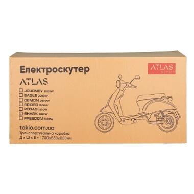 Электроскутер Atlas Falcon Box 1800W Black (3135) фото №11