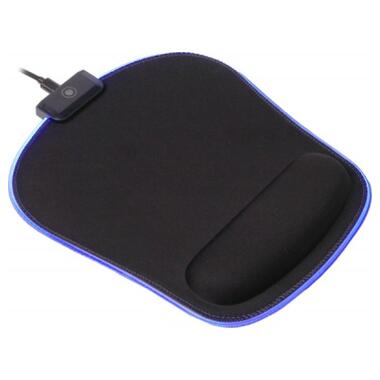 Коврик для мыши Maxxter MMP-LEDPAD-BK RGB Black (MMP-LEDPAD-BK) фото №1