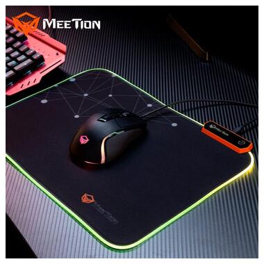 Килимок для миші MeeTion Backlit Gaming Mouse Pad RGB MT-PD120 чорний фото №3