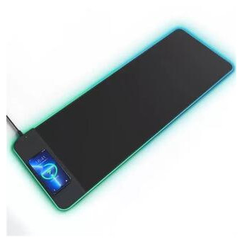 Килимок для миші з бездротовим зарядним пристроєм Choetech (T543-F) RGB Illuminated 15W Wireless Charging Mouse Pad фото №3