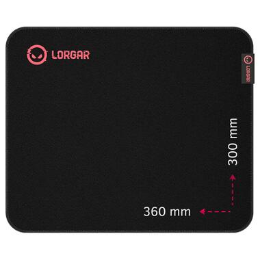 Килимок для мишки Lorgar Main 323 Black/Red (LRG-GMP323) фото №1