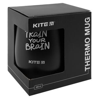 Поїльник-непроливайка Kite Train your brain термокружка 360 мл black (K22-378-01-1) фото №5