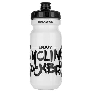Велосипедная бутылка для воды ROCKBROS 590 мл без BPA и BPS White фото №1