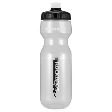 Велосипедная бутылка для воды ROCKBROS 700 мл без BPA и BPS Black Transparent фото №1