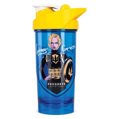 Шейкер Progress Nutrition Shieldmixer Shaker Corage Grace (700 ml blue/yellow) фото №1