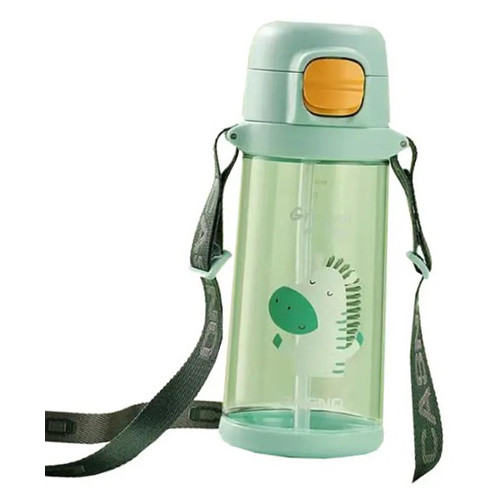 Пляшка для води Casno 690 мл KXN-1219 Зелена (Зебра) із соломинкою фото №1