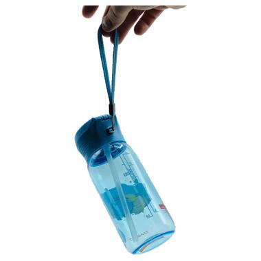 Пляшка для води Casno 400 мл KXN-1195 Синя восьминіг з соломинкою (KXN-1195_Blue) фото №3