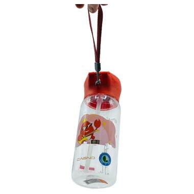 Пляшка для води Casno 400 мл KXN-1195 Червона краб з соломинкою (KXN-1195_Red) фото №5