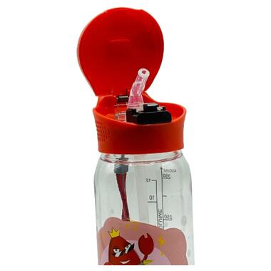 Пляшка для води Casno 400 мл KXN-1195 Червона краб з соломинкою (KXN-1195_Red) фото №4