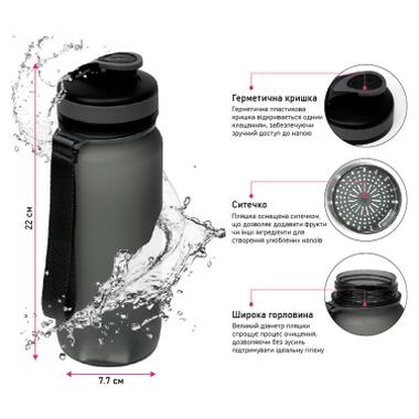 Бутылка для воды Line Art Flores 650 мл серый (60014218LA-07) фото №5