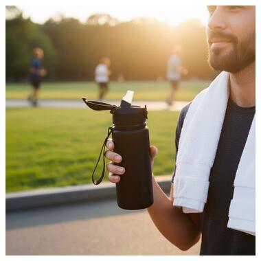 Бутылка для воды Line Art Merlo 600 мл черный (60013818LA-01) фото №6