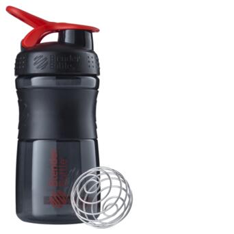 Спортивна пляшка-шейкер BlenderBottle SportMixer 20oz/590ml Black/Red (ORIGINAL) фото №1