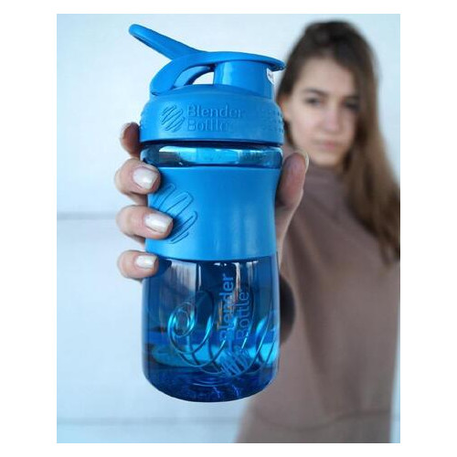 Спортивная бутылка-шейкер BlenderBottle SportMixer 590ml Cyan (ORIGINAL) (VZ55SM 20oz Cyan) Blender Bottle фото №4
