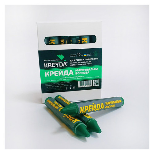 Маркер Primaterra Kreyda восковой маркировочный для любой поверхности Зеленые (CW606116) фото №1