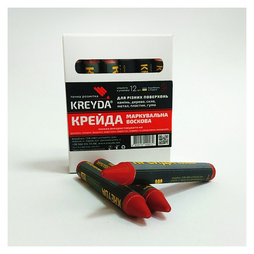 Маркер Primaterra Kreyda восковой маркировочный для любой поверхности Красные (CW606316) фото №1