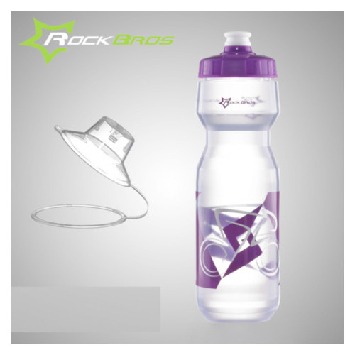 Пляшка велосипедна Rockbros Bike Pro 750 мл біло-фіолетова фото №2
