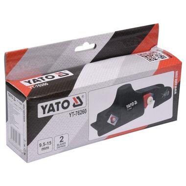Рубанок для зняття фаски Yato 9.5-15мм 240х60мм 2 леза (YT-76260) фото №4