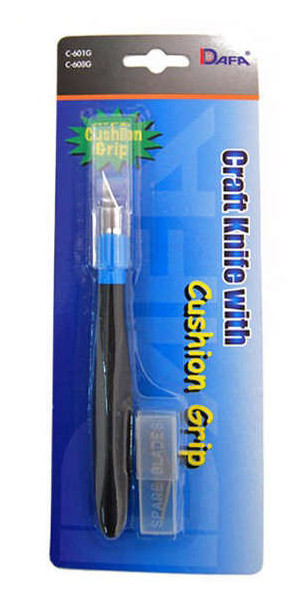 Ніж макетний Dafa C-601GS гумова ручка 5 змінних лез (94160C601GS) фото №1