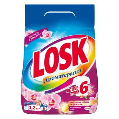 Пральний порошок Losk автомат аромат Малайзійський колір 1,2 кг (9000101412796) фото №1