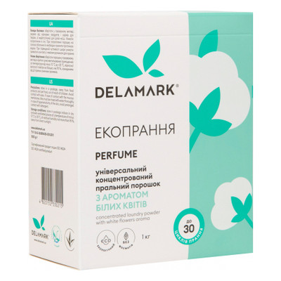 Пральний порошок Delamark Universal з ароматом білих квітів 1 кг (4820152330215) фото №1