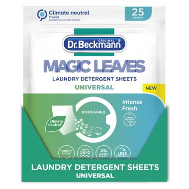Серветки для прання Dr. Beckmann Magic Leaves Універсальні 25 шт. (4008455585116) фото №1