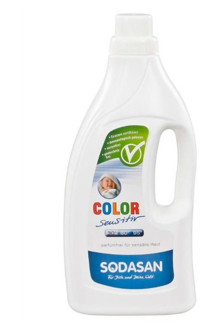 Біо-Рідкий засіб Sodasan Color-sensitiv для чутливої шкіри та дитячої білизни та прання білих та кольорових речей 1,5л 1530 фото №1
