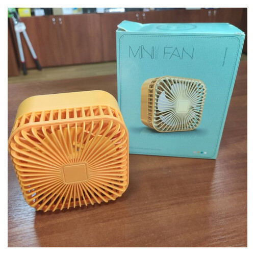 Мини вентилятор настольный Mini Fan JY-1129 Usb Оранжевый фото №5