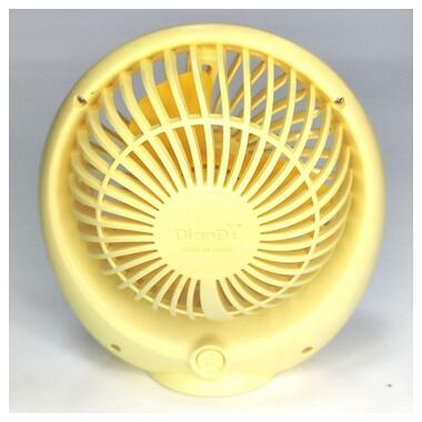 Портативний настільний міні вентилятор Mini Fan DianDi SQ1978A, Жовтий (49363) фото №3