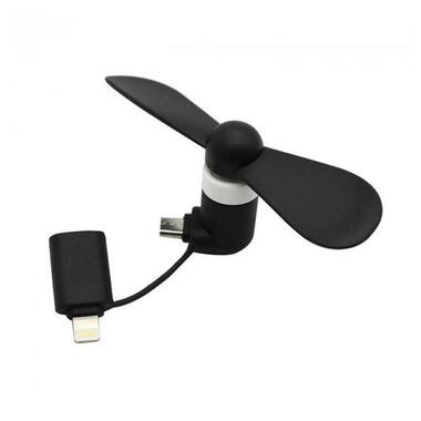 Міні вентилятор для телефону micro USB/Lightning (fan-m-l) фото №4