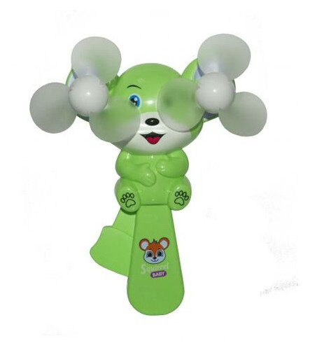 Вентилятор ручний Smart Kids Білочка зелений (8687A) фото №1