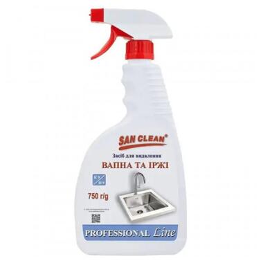 Спрей для чищення ванн San Clean Prof Line для видалення вапна та іржі 750 г (4820003544129) фото №1