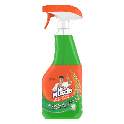 Засіб для миття вікон Mr Muscle зелений 500 мл (4823002000153) фото №1