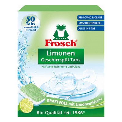 Таблетки для посудомийних машин Frosch Лимон 50 шт (4001499947315) фото №1
