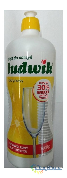 Жидкость для мытья посуды Ludwik с экстрактом лимона 1 л Польша фото №1