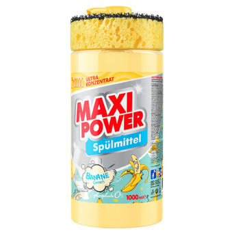 Засіб для ручного миття посуду Maxi Power Банан 1000 мл (4823098408499) фото №1