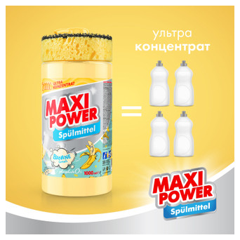 Засіб для ручного миття посуду Maxi Power Банан 1000 мл (4823098408499) фото №3