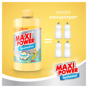 Засіб для ручного миття посуду Maxi Power Банан 500 мл (4823098411956) фото №3